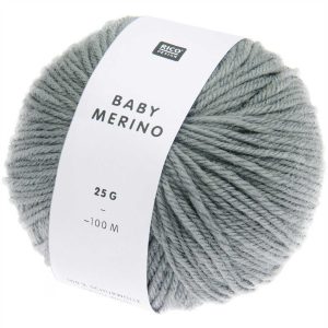 LOT DE 9 PELOTES Baby Merino Rico Design 25g coloris 004-gris souris