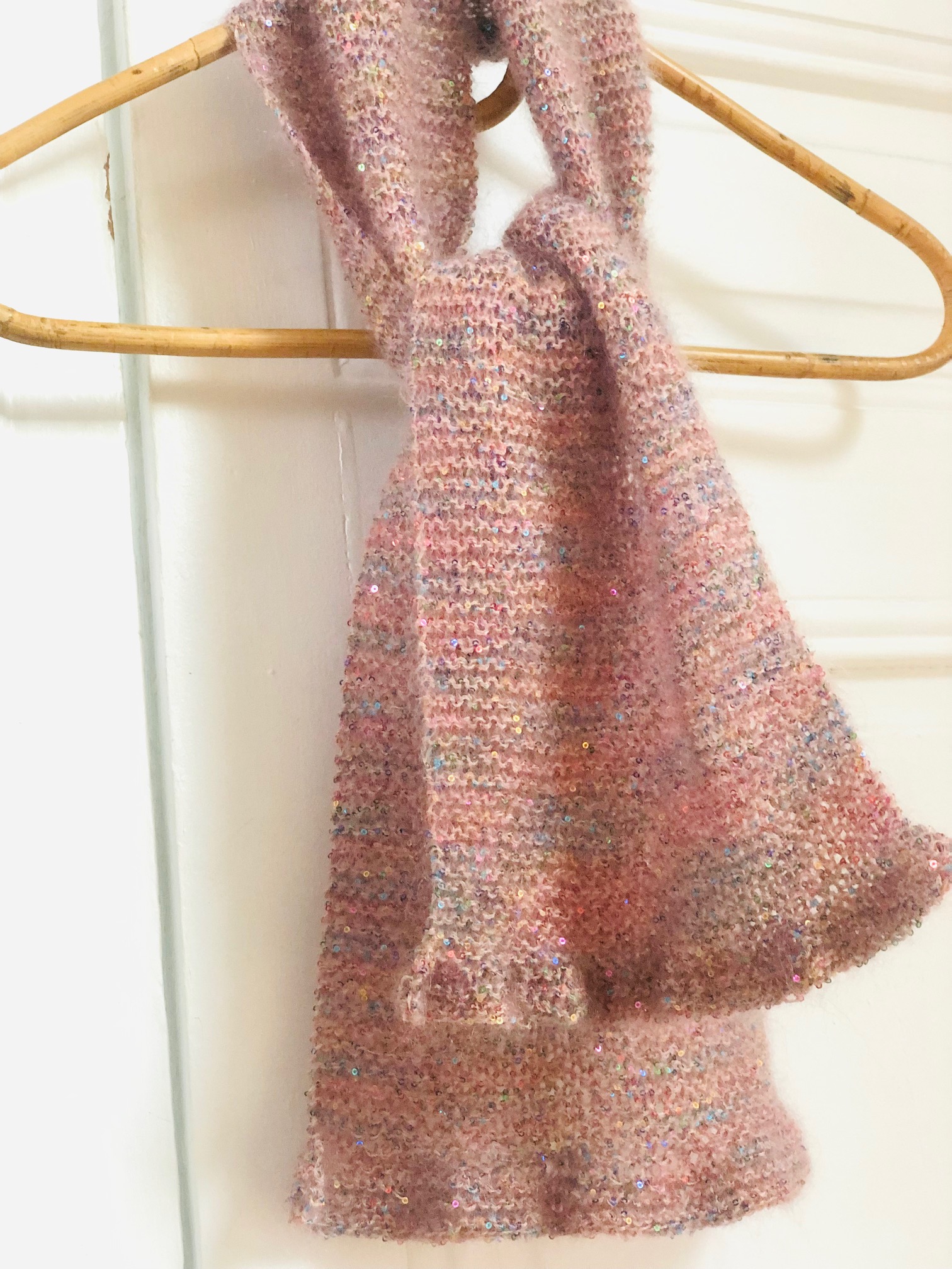Kit tricot écharpe en laine gris
