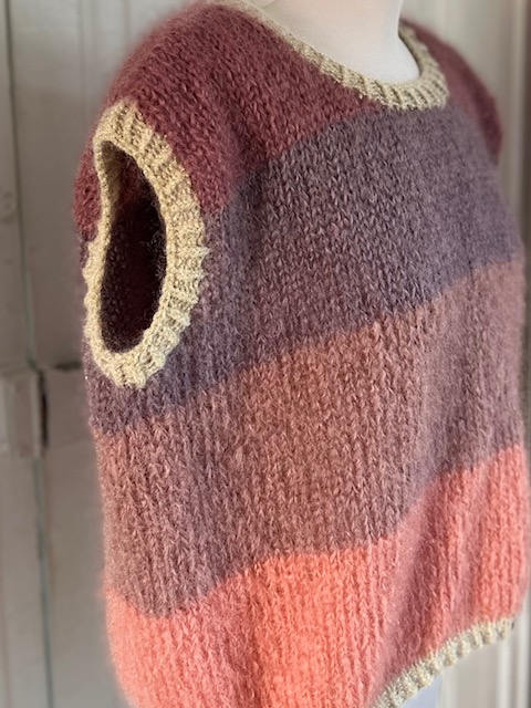 Pourpre : cardigan mohair - kit à tricoter/tricoté à la main - Les